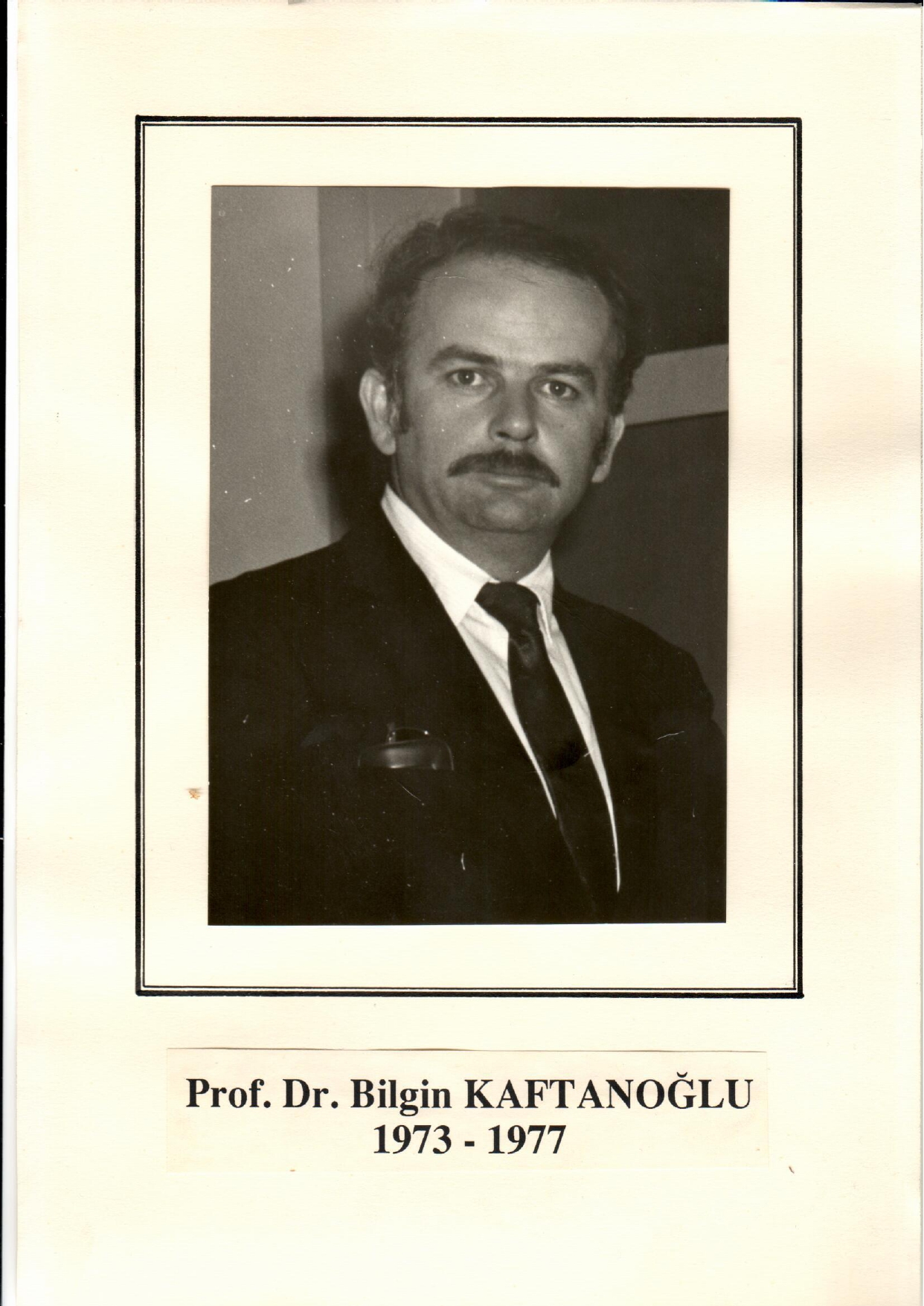 Prof. Dr. Bilgin Kaftanoğlu